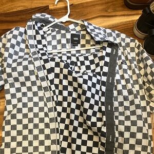 Vans Monochrome Checkered Button-Up Shirt